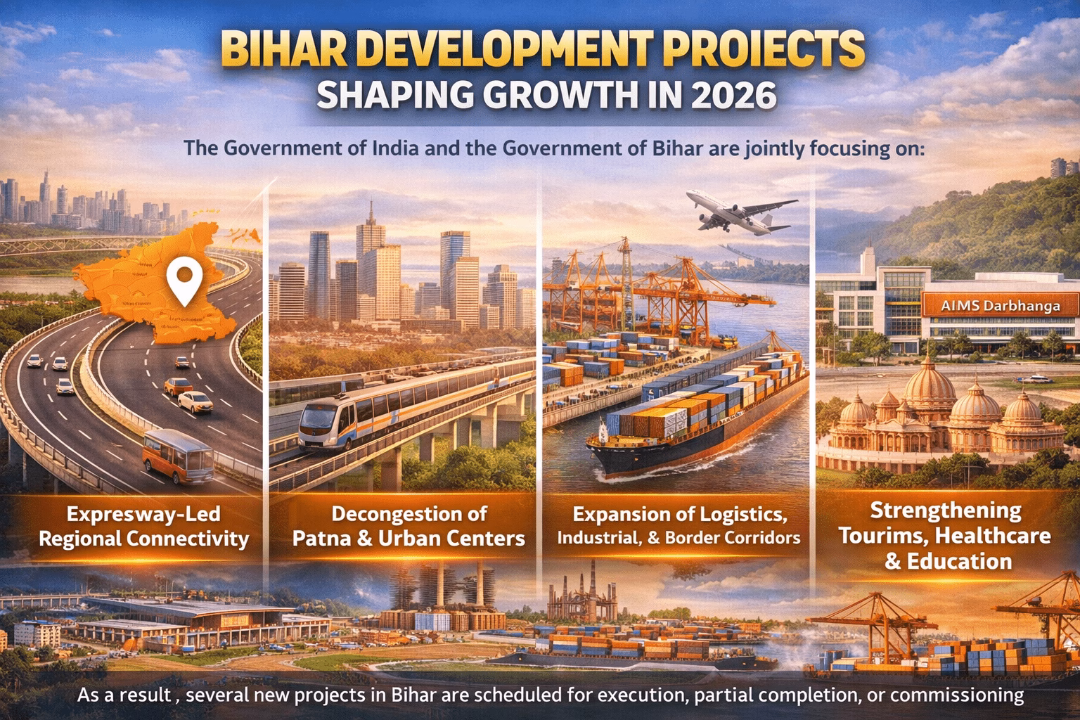 Bihar's growth through 2026 development projects